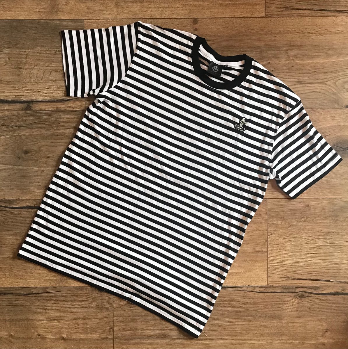 SALE: Subbuteo Patch Striped T Shirt Black/White *50% OFF* | Gate 14 ...