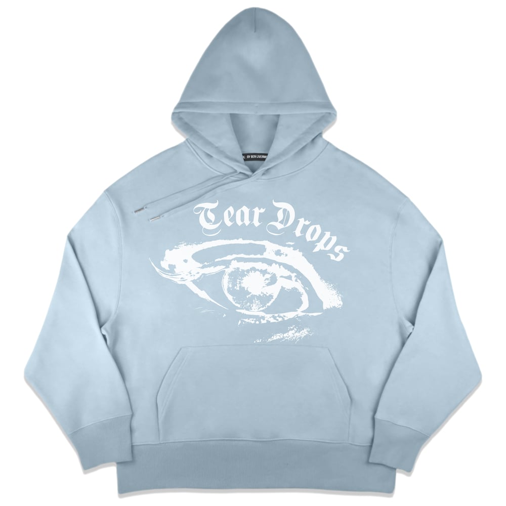 Image of Tear Drops Hoodie (Pastel Blue)