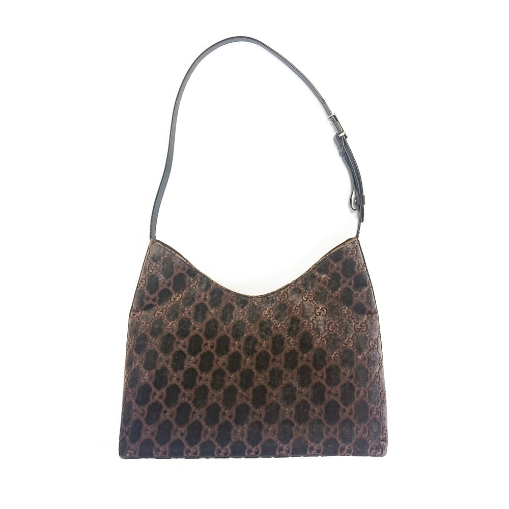 Image of Gucci by Tom Ford 1997 Velvet Shoulder Bag