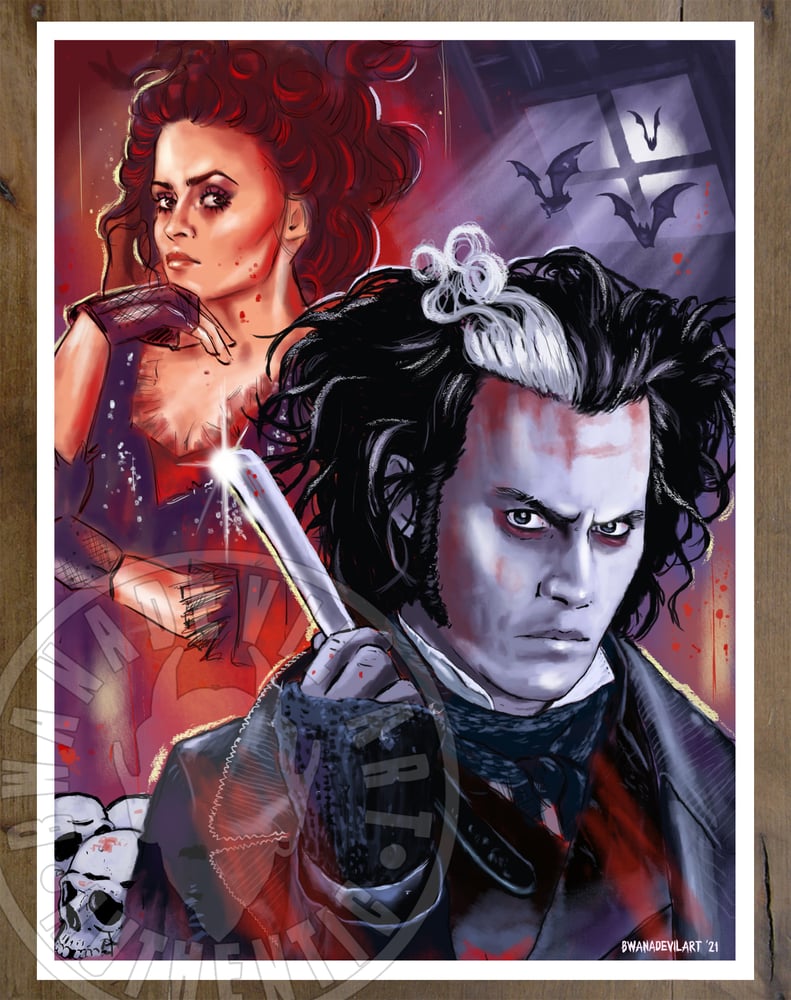 Image of Sweeney Todd and Mrs. Lovett Art Print (9x12 in.)