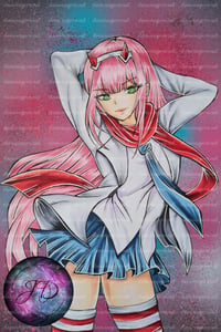 Image 1 of Zero Two Schuluniform Poster