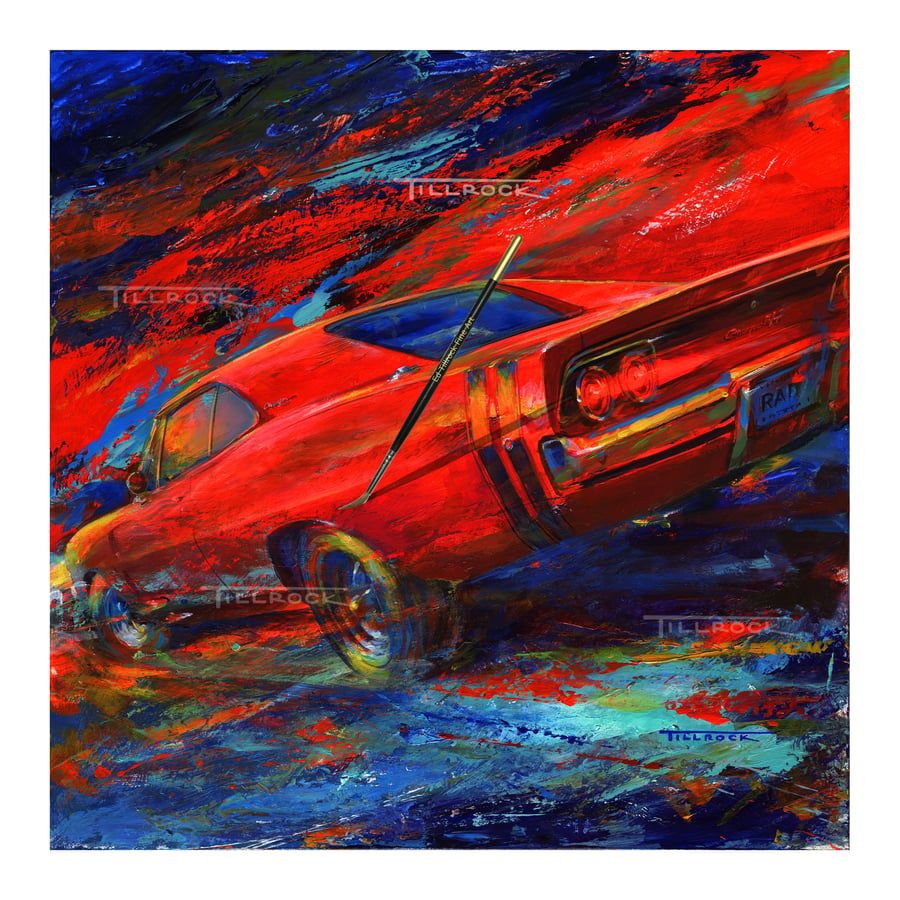 Image of 68 Charger "Neutron Star Charger" (24x24) Signed & Numbered Giclee' Prints