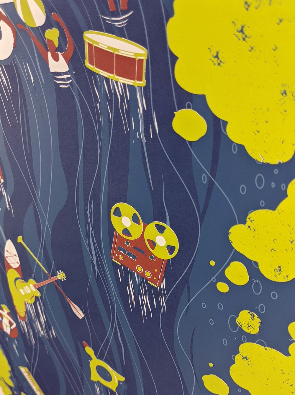 Wilco & Sleater Kinney, Asheville, NC "Float the River" poster