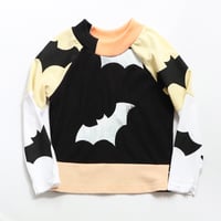 Image 1 of halloween bat bats batty baseball sleeve 3T courtneycourtney tee shirt unisex top boys tshirt long