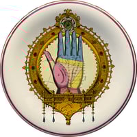 Image 3 of Palmistry DUO (*) - 2 Vintage Bohemian Porcelain Plates UNIQUE PIECES - #0769