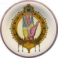 Image 2 of Palmistry DUO (*) - 2 Vintage Bohemian Porcelain Plates UNIQUE PIECES - #0769