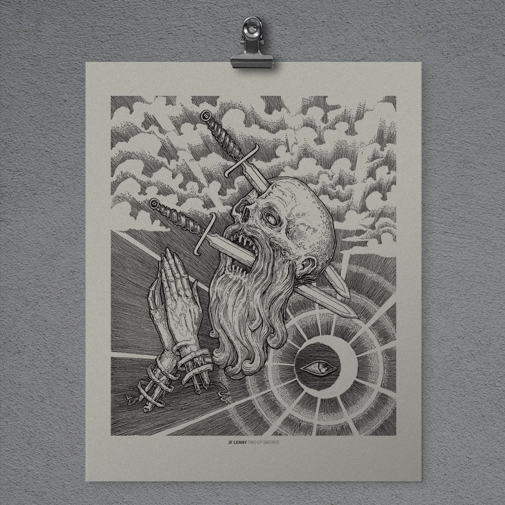 Image of Two of Swords - Print