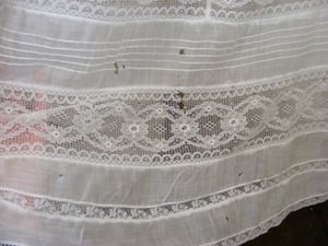 Edwardian White Croque Dress Handmade Lace c.1900  