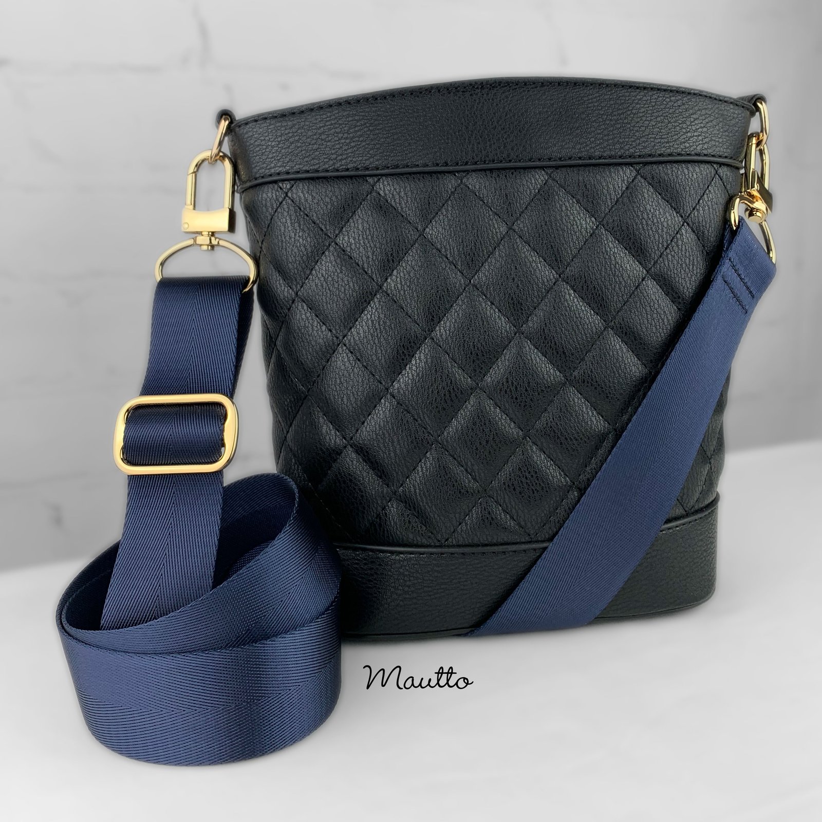 navy purse strap