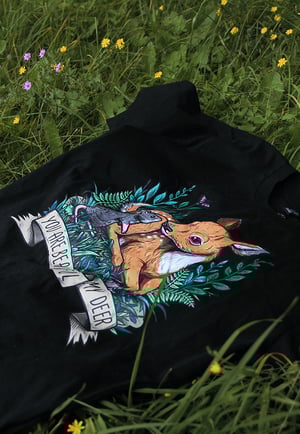 Image of My Deer Organic T-Shirt ~ Full Colour Black