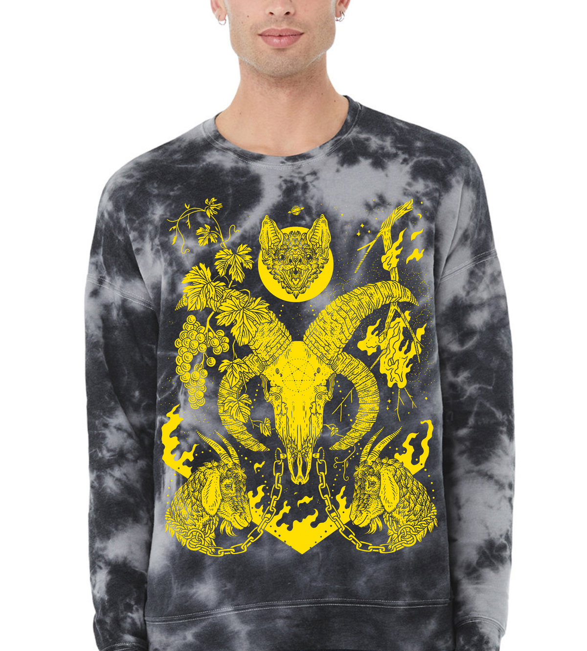 Image of The Devil Card - Gold Stormcloud LIGHT Sweatshirt