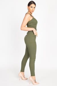 Image 2 of Problem Solver Belted Jumpsuit