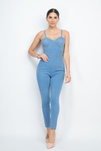 Image 1 of Doing Me Denim Jumpsuit