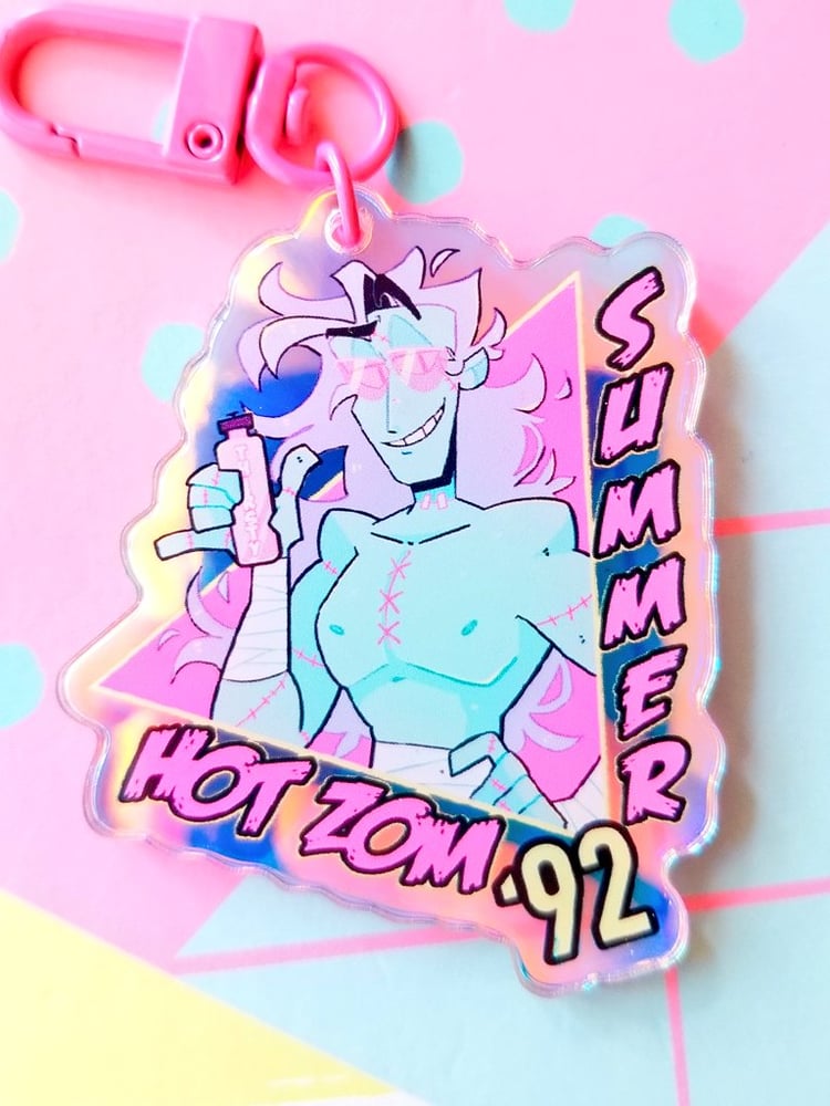 Image of 90s HOT ZOM SUMMER HOLO KEYCHAIN