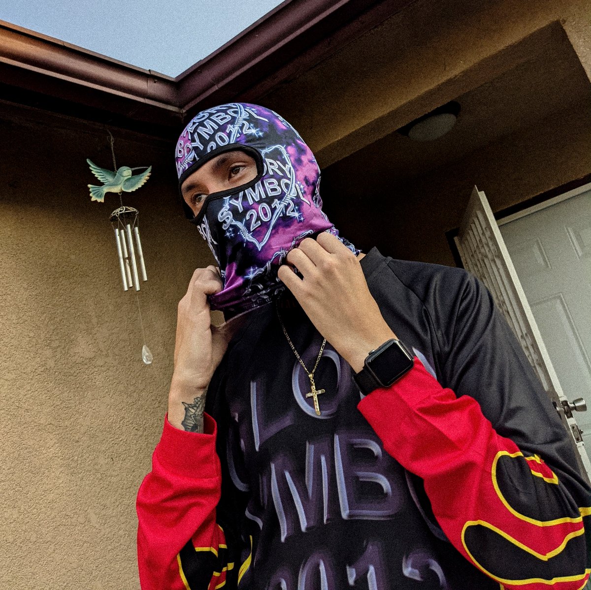 Image of CHROME LOGO BALACLAVA (PURPLE)
