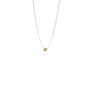 Silver necklace with a 9ct gold bead