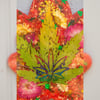Layered Hemp Leaf Wall Hanging
