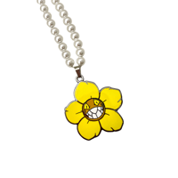 2021 PaperFrank Flower Necklace [Pearl] 20”