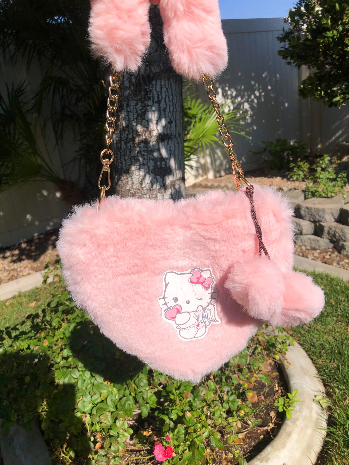 Image of Hello Kitty Fuzzy Heart Purse
