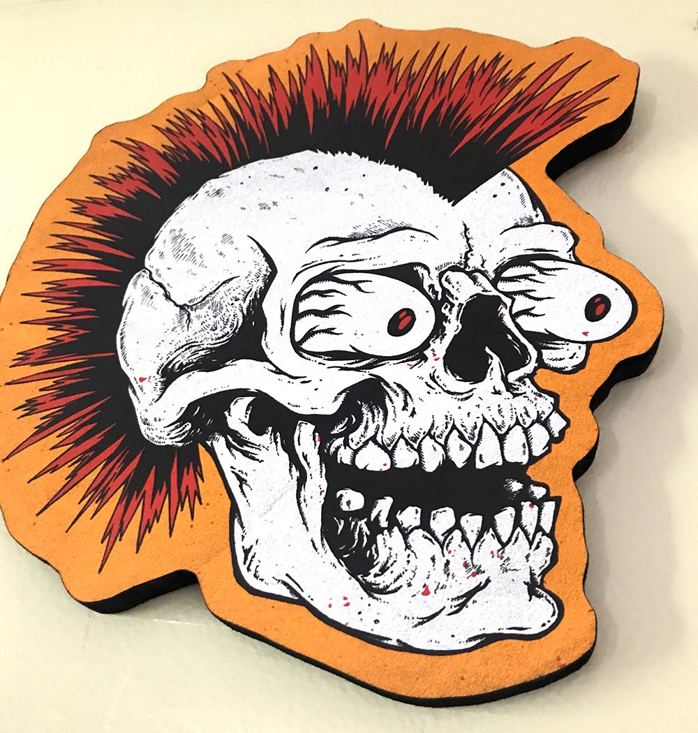 Punk Skull Woodcut