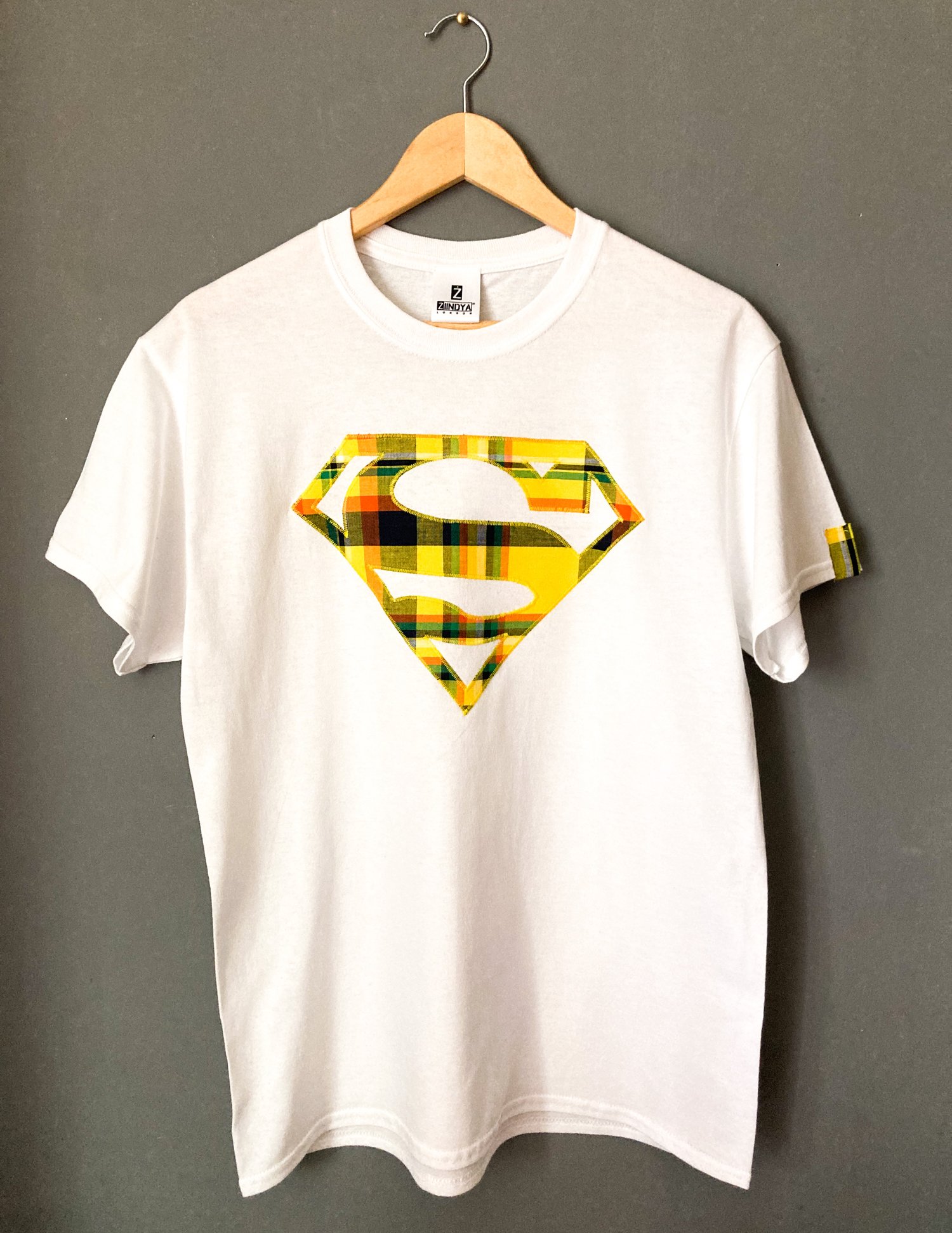 Image of Madras Afro Superman Men's Tee shirt