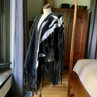 Image 2 of Fringe Suede Leather Bengal Tiger Cape O/S
