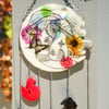 White Rainbow Mushroom Forest Wall Hanging