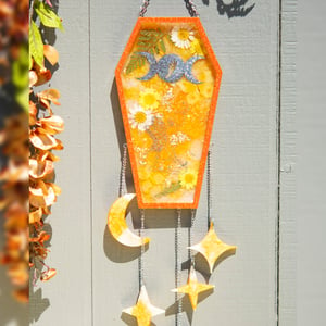 Image of Orange Sherbet Coffin Wall Hanging