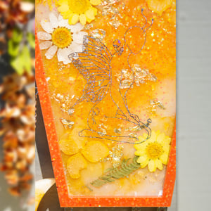 Image of Orange Sherbet Coffin Wall Hanging