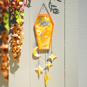 Image of Orange Sherbet Coffin Wall Hanging