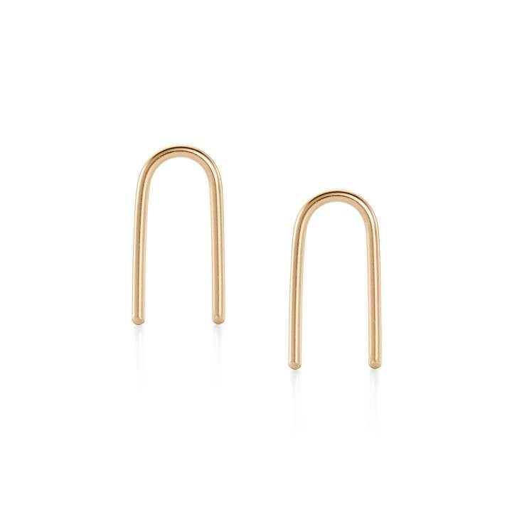 Image of Baleen U Earrings - Gold Fill