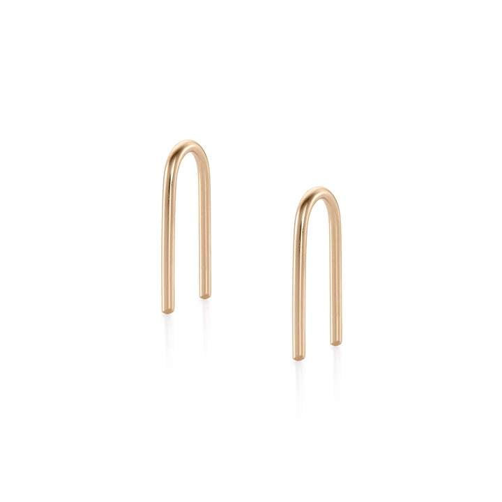 Image of Baleen U Earrings - Gold Fill