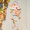 Peachy Mushroom Dreams Wall Hanging