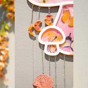 Image of Peachy Mushroom Dreams Wall Hanging