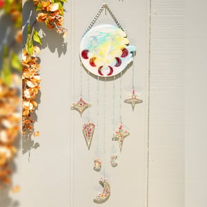 Image of Moon Phases Mushroom Forest Wall Hanging