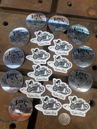 Image 1 of Love Cycles Sticker (2) Pack