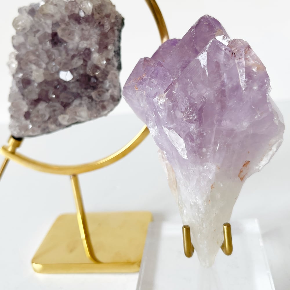 Image of Amethyst no.26 + Lucite and Brass Stand