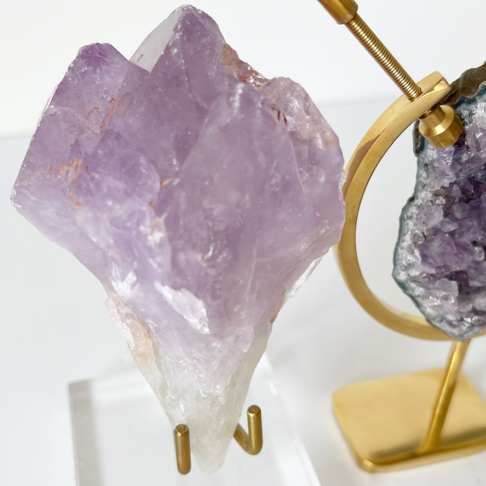 Image of Amethyst no.26 + Lucite and Brass Stand
