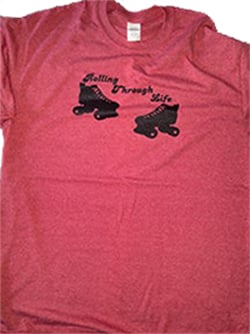 Rolling Through Life - Red T-Shirt