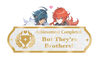Kaeluc Luckae Enamel Pin - 'But They're BROTHERS!' Achievement - Gold White Glitter
