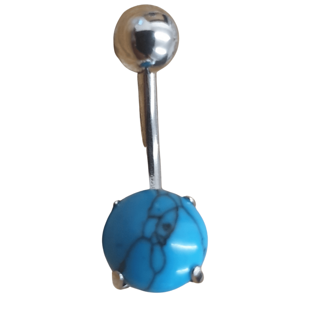 Image of Blue Marble Belly Piercing