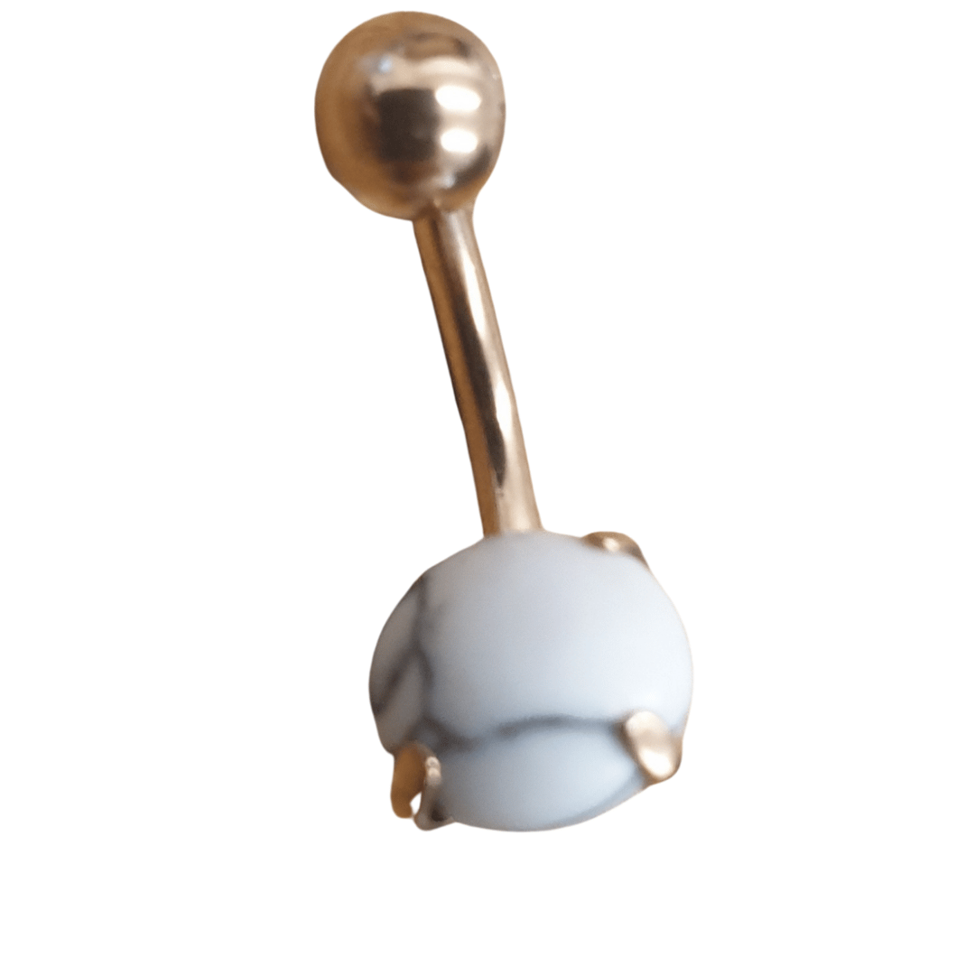 Image of Gold Marble belly piercing