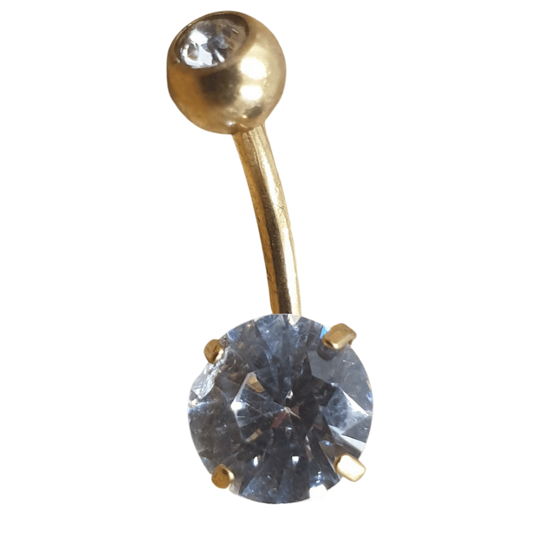 Image of Gold Gem Belly Piercing