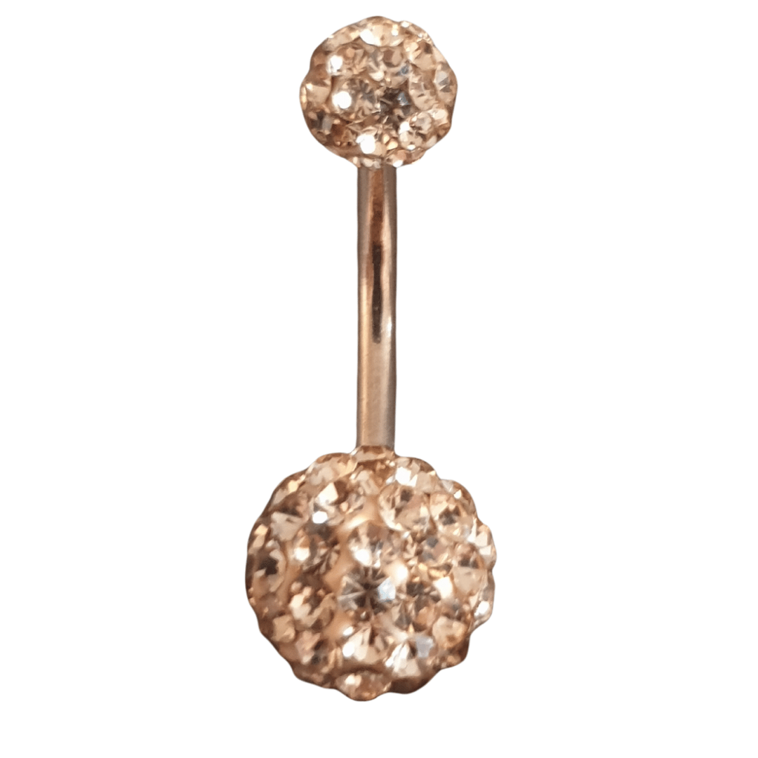 Image of Luxury Gold Glitter-Ball Belly Piercing