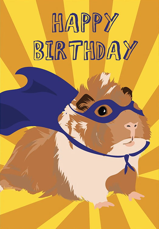 Image of Guinea Pig Birthday Card