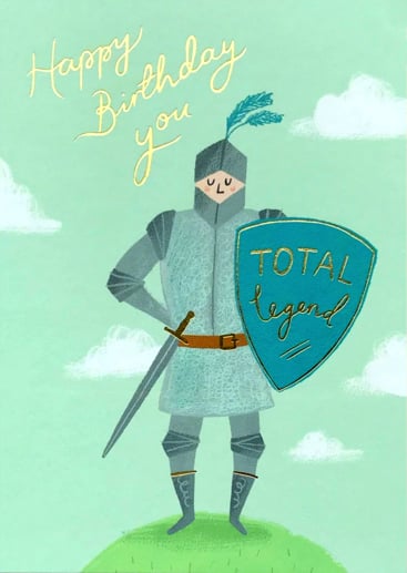 Image of Knight Birthday Card