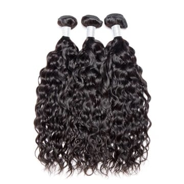 Image of BUW Natural Color Water Wave Bundles-9A Hair Weave 100% Virgin Hair 3PCS