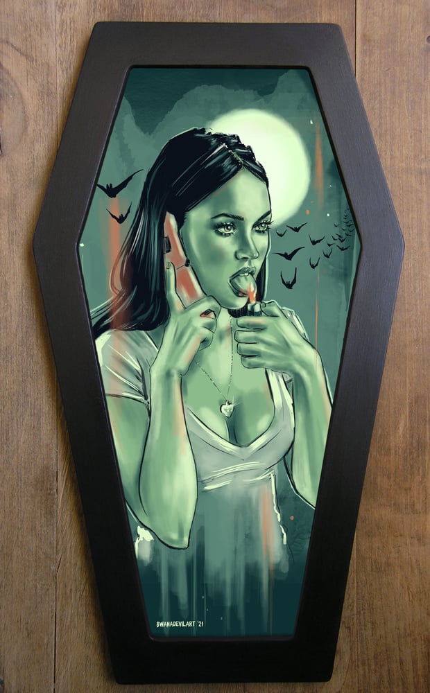 Image of Jennifer's Body (Megan Fox) Coffin Framed Art (WORLDWIDE SHIPPING)