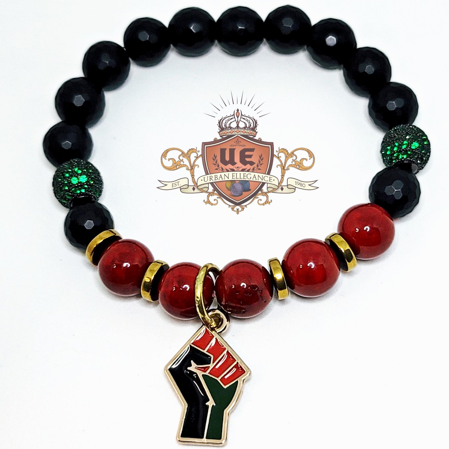 Image of RBG Fist Up Charm Bracelet