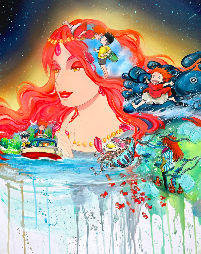 Image of <font color="red">Clearance </font>"Ponyo" Original Painting